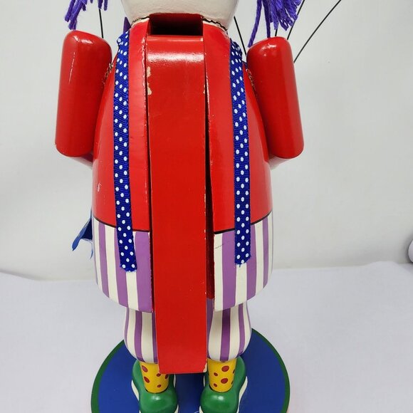 Buster The Clown 1998 15" Nutcracker Figurine With Balloons Vintage As Is - Picture 7 of 14